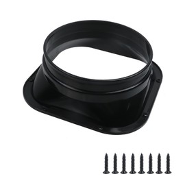 Geesatis 8 inch Duct Connector Flange,Metal Straight Pipe Flange Square to Round Interface Air Duct,ABS Interface Air Duct for Air Heating Cooling Ventilation Exhaust Fan,1Pcs