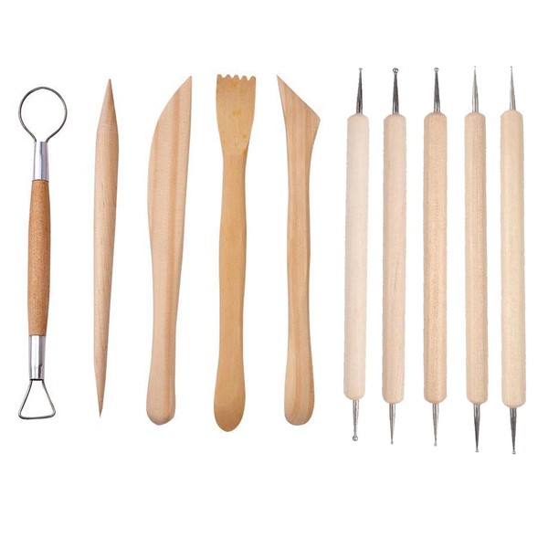 10 Piece Pottery Tool Set, Modelling Tool, Sculpting Clay Tool, for Modelling Tool Set, Craft Pottery Tool, for Professionals and Beginners, for Pottery, Embossing, DIY