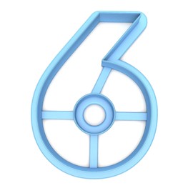 Sweet Prints Inc Number 6 Cookie Cutter - Dishwasher Safe (4")