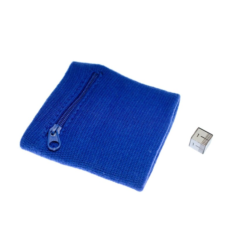 Miniblings Sweatband with Zip Wallet Maritime Sea Sea Anchor Blue,