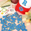Chenille Letter Patches Self-Adhesive for Bags: NICEVINYL Blue 52PCS Varsity