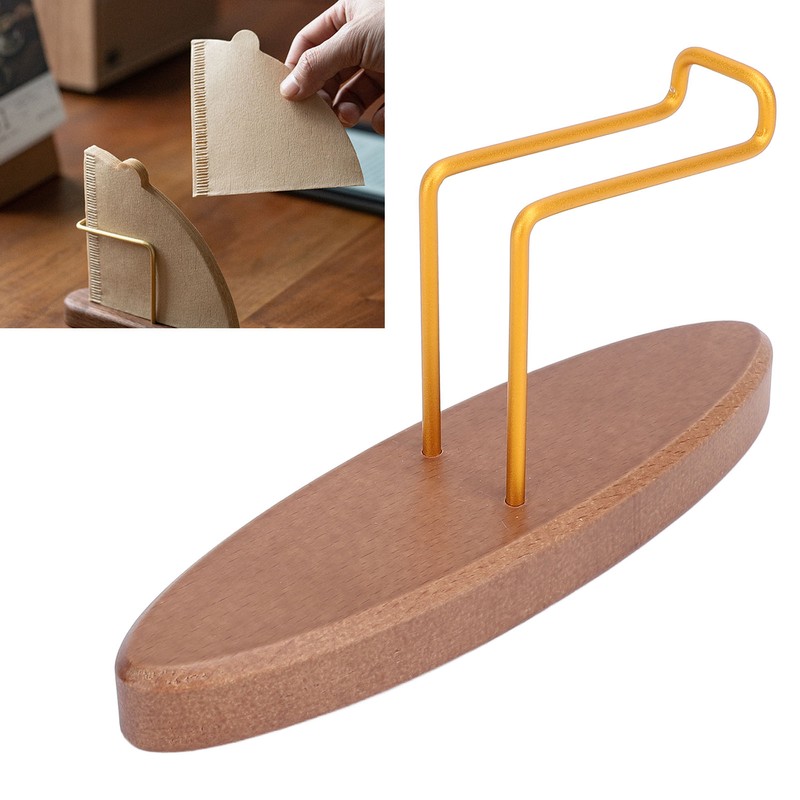 Wood Coffee Filter Holder Easy Access Space Saving Coffee Filter