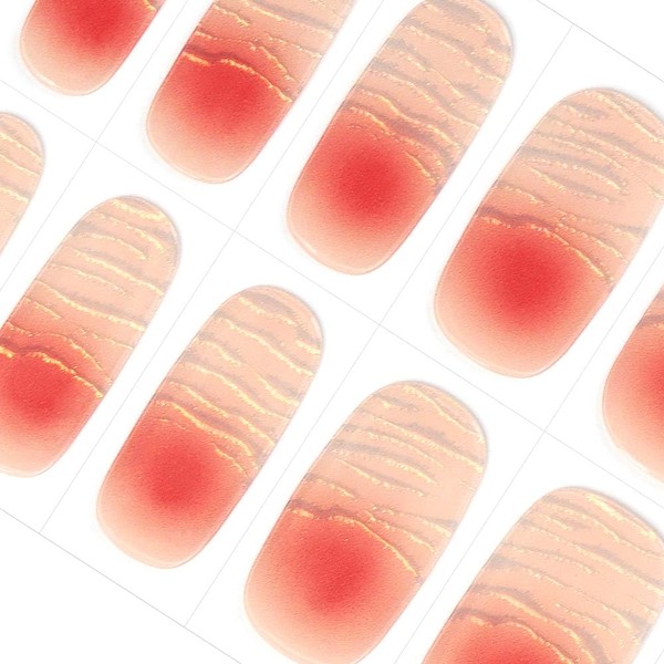 DANNI & TONI Ref.3519 Semi-Cured Gel Nail Stickers, For Hands, Long Lasting, Odorless, Waterproof, SGS-Certified, Safe, For Beginners, Easy-To-Use, DIY Gel Nails, Cute, Blush Nail Gradation, Pink, 28 Stickers, Tools Included, Dynamic