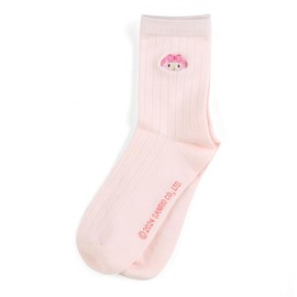 Sanrio 957381 Embroidered Socks Size: 9.1 - 9.8 inches (23 - 25 cm), My Melody, My Melody, Character