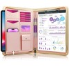 Darolin [Zippered] Portfolio Padfolio Organizer Binder with Clipboard, Leather Business