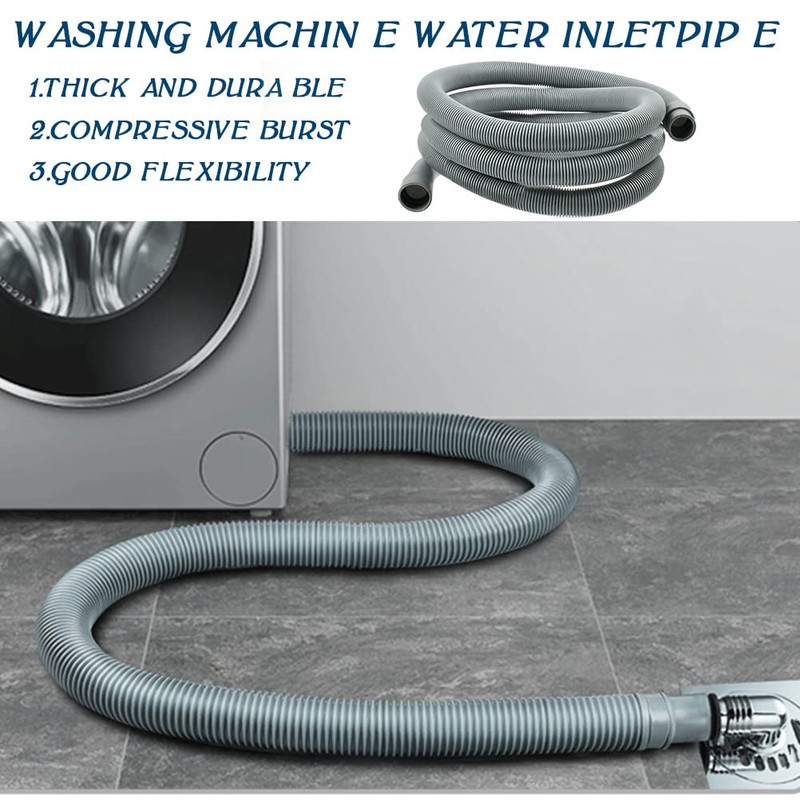 DODUOS 2.5M Washing Machine Drain Hose Extension Pipe Kit, Universal
