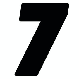 Dirt Digits DD43B-7 Black 4" High-Gloss Precision Die Cut Vinyl Number 7, 3 Pack