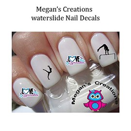 40 Sports - Gymnastics #2 Love Gymnastics WaterSlide Nail Art Decals - Made in USA