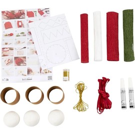 Crepe Paper Set - Christmas Decoration - Pack of 9
