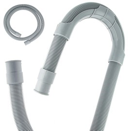 tecuro Washing Machines Dishwasher Spiral Drain Hose 2.00 m with Drain Holder
