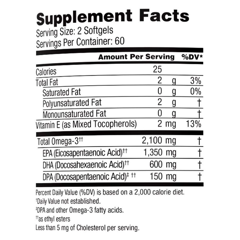 Ocean Blue Omega 2100 Nutritional Supplement, 120 Count