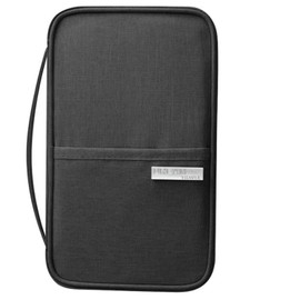 Veyarien Passport Holder Travel Wallet, Family Travel Document Holders Organiser Wallet for Credit Cards Ticket IDs Keys Smartphone for Men Women (Black)