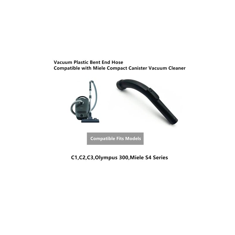 Ymimi Vacuum Plastic Bent End Hose Compatible with Miele Compact