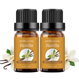 Sedbuwza Vanilla Essential Oil Set - 2 Pack 100% Pure Organic Undiluted Aromatherapy Oils for Massage, Diffuser, Perfume, Soap, Candle Making