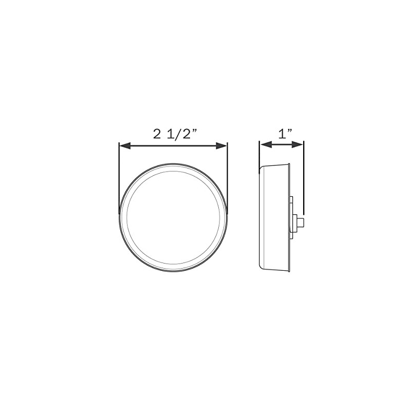 Optronics 2 1/2" Round Amber 3 Diode LED Marker Clearance