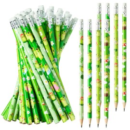 Xqumoi 60Pcs Frog Pencils with Eraser - Summer Frog #2 HB Pencils, Back to School Classroom Student Rewards, Back to School Office Supplies, Party Goodie Bag Fillers Stuffers, Birthday Party Favors