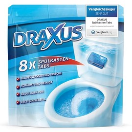 DRAXUS 8 x Cistern Tabs, Water Box Cube for the Cistern, Toilet Tabs Dye the Water Blue, Ensure Freshness and Hygienic Cleanliness