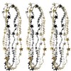 New Year Metallic Beads Star Necklaces Gold Silver Black for