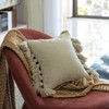 Deerlux 16" Handwoven Cotton Throw Pillow Cover with Side Fringed
