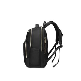 Wotony 15.6inch large capacity Laptop Backpack Purse for Women, 17inch Work Travel Computer Bags (Black/Gold, 15.6Inch)