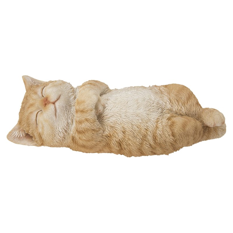 Hi-Line Gift Sleeping Cat - Orange