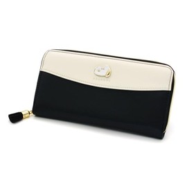 Klux Snoopy Wallet, For Girls, Long Wallet, Plate, Black, Long Wallet, Black