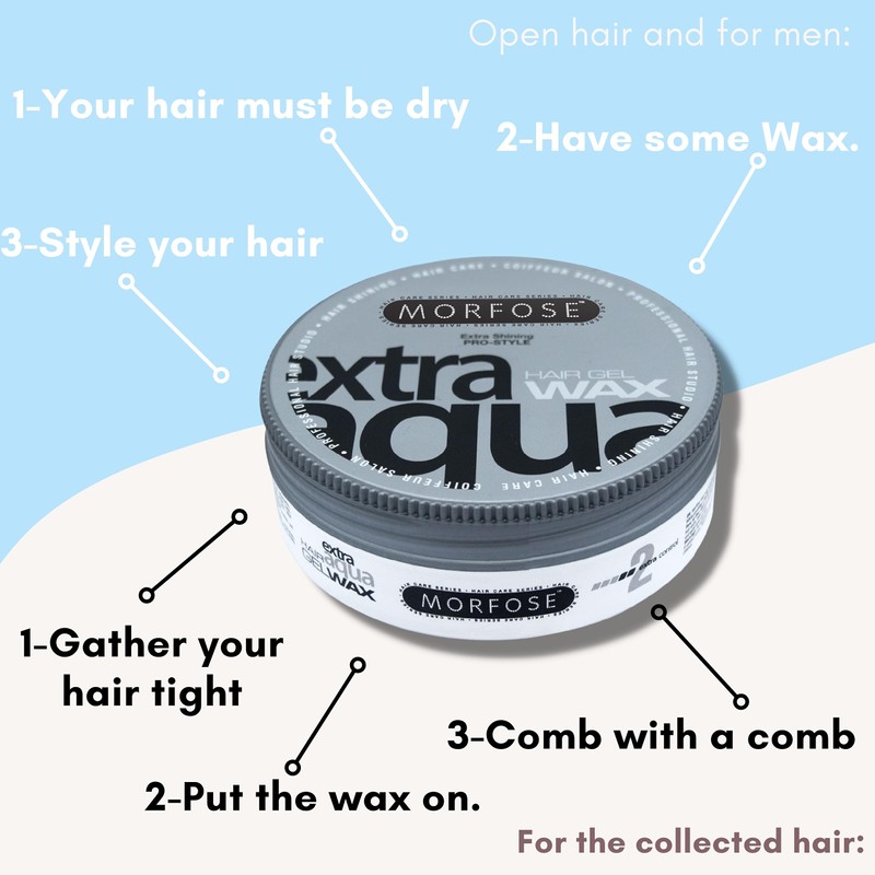 Morfose Aqua Hair Wax (Extra Aqua, 175 ml (Pack of