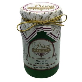 Prissy's of Vidalia Mint Jelly with Leaves - Premium Handcrafted Southern Spread, 10.5 oz