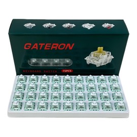 Zjmehty GATERON Magnetic Jade Switches for Magnetic Mechanical Keyboards,Linear 30gf/electromagnetic Trigger/Adjustable Key Range Pre-lubed HiFi Sound Switches (Magnetic Jade,72Pcs)