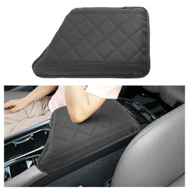 SXCY for 2024 XC90 Armrest Cover for Volvo XC90 2018-2024 Accessories 2024 XC90 Center Console Cover 2024 XC90 Middle Console Cover (Black Checkered Pad)