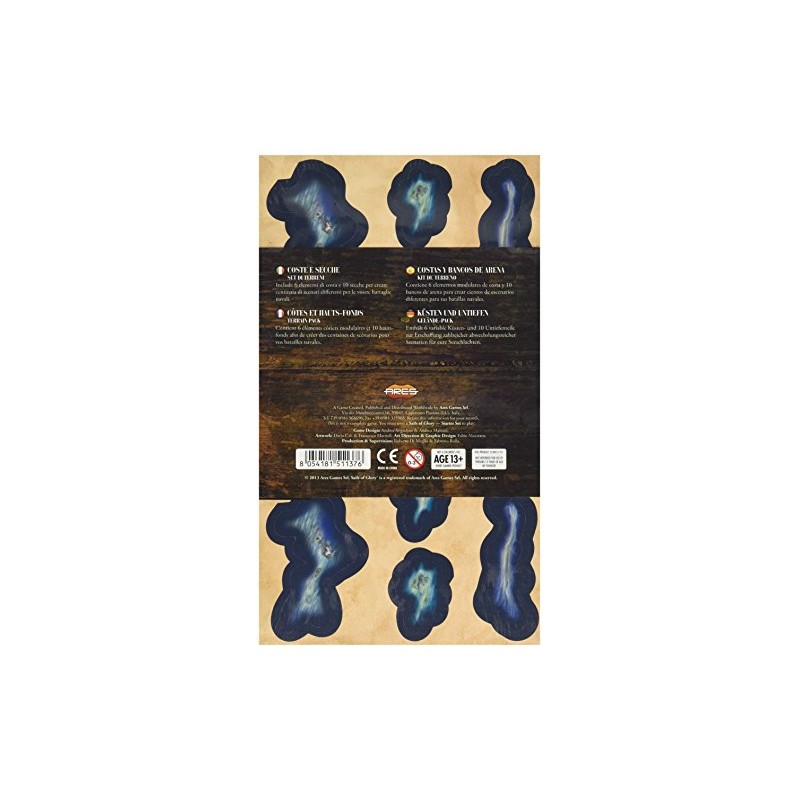 Sails of Glory - Terrain Pack Coasts & Shoals Board