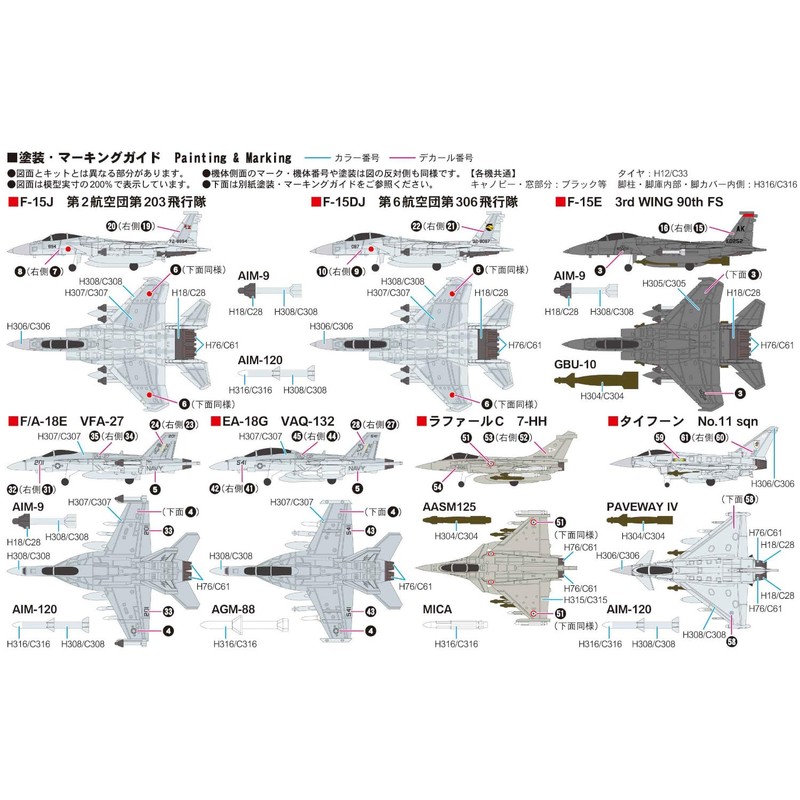 Pit Road 1/700 Skywave Series World Current Fighter Set 2020