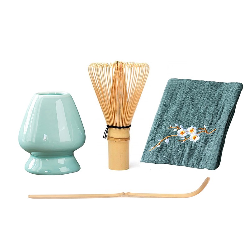 Tea Ceremony Set with Tea Whisk, Tea Scoop, Tea Strainer,