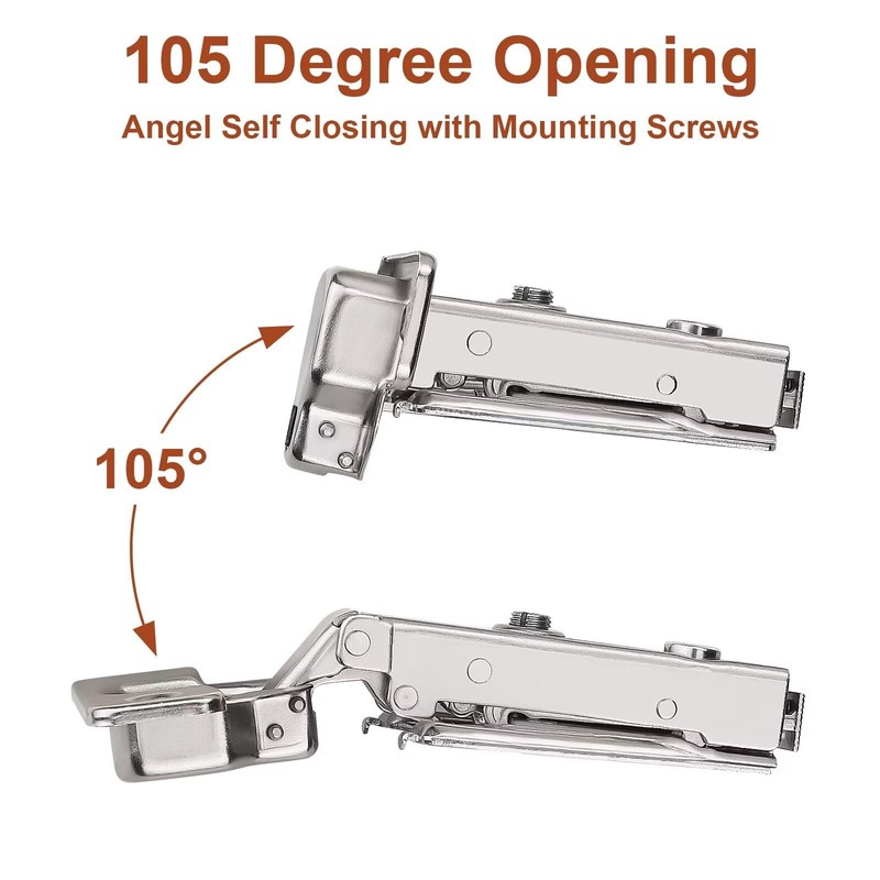 2 Pairs （4 Pack） Soft Close Kitchen Cabinet Door Hinges
