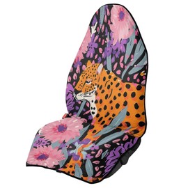 Modysero Universal Waterproof Towel Seat Cover for Car Leopard Seat Towel After Gym Workout Swimming Running Soft Breathable Washable Automotive Front Seat