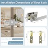 KAMOTA Privacy Door Levers, 5 Pack Satin Nickel Door Handles