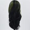 ZHYWIGS Green Black Long Synthetic Lace Front Wig for Women