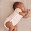 MORI Baby Unisex Short Sleeve Kimono Bodysuit in Blush Stripe
