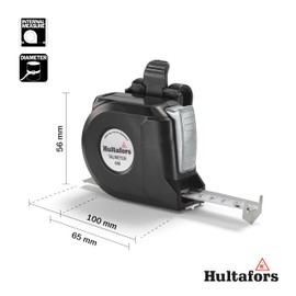 Talmeter tape measure 6 metres I Hultafors I Accuracy class II I Made in EU I 7-in-1 tape measure with unique measuring and marking function I 359303