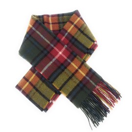 BRAW CLANS TARTANS Scarf - Buchanan Antique - Scottish Tartans - 100% Lambswool - Extra Long Scarves - 24 * 180 cm - Made in Scotland