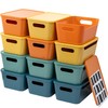 Tiawudi 12 Pack 4.5L Storage Bins with Lids, Plastic Storage
