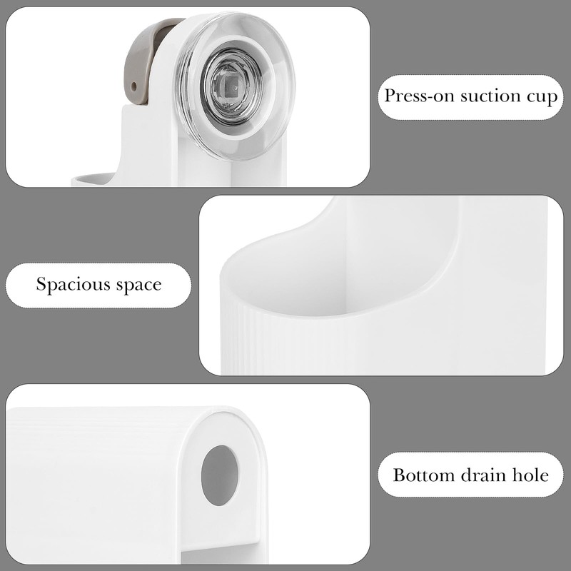 Linkidea 2 Pack Shower Razor Holder, Plastic Wall Mount Compatible