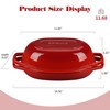 EDGING CASTING Enameled Cast Iron Oval Dutch Oven Pot with