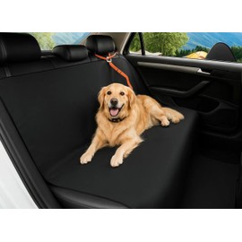 Nomovia Dog Car Seat Cover for Back Seat, Made with Comfortable Leather Fabric, Waterproof, Scratch-Resistant, and Easy to Clean Pet Seat Protector, Fits Cars, SUVs, Trucks (Includes Pet Seat Belt)