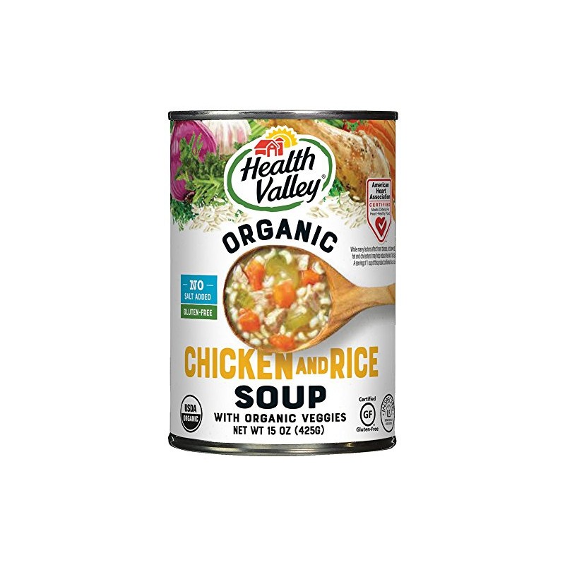 Health Valley Soup Chicken Rice No Salt, 15 oz
