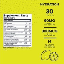 Type Zero Clean Hydration + Electrolytes Drink Mix (30 Single-Serving Packets) (Citrus Lime Flavored) - Advanced Hydration for Any Occasion