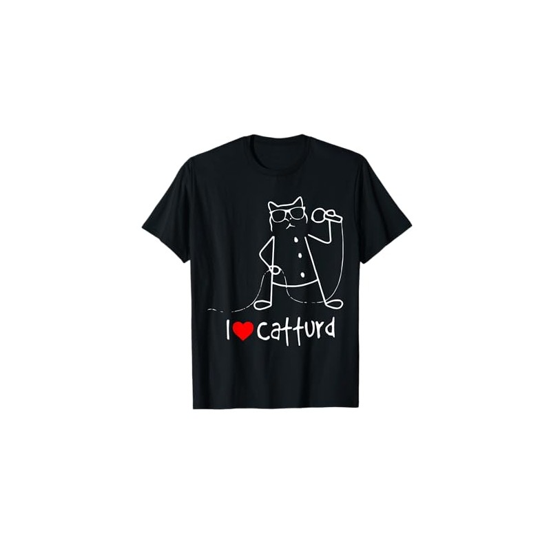 I Love Catturd Lustige Katze Sänger Musik T-Shirt