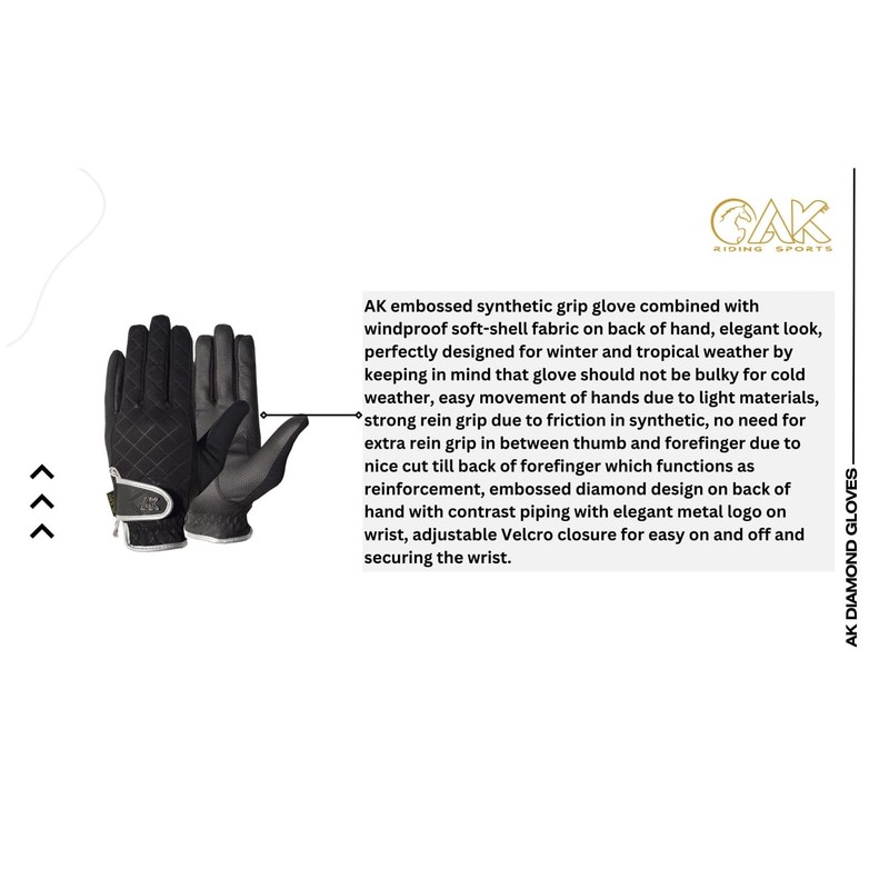 AK Warm Cozy Horse Riding Gloves Windproof Fabric & For