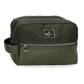 Pepe Jeans Christine Double Wash Bag, One Size, Green, Double toiletry bag