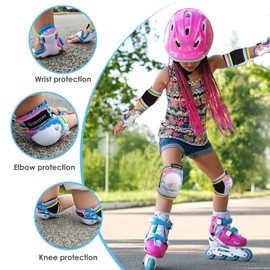 BOSONER Kids/Youth Knee Pad Elbow Pads for Roller Skates Cycling BMX Bike Skateboard Inline Rollerblading, Skating Skatings Scooter Riding Sports